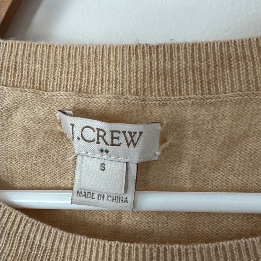 J Crew Cotton Sweater with Black Cheetah Design - Picture 2 of 4